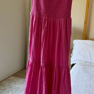 L*Space Vibrant Pink Textured Dress sz S/M